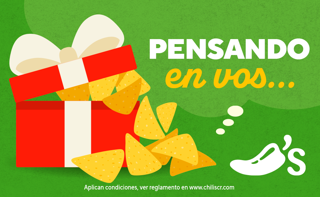 Diseño de giftcard Chili's Costa Rica